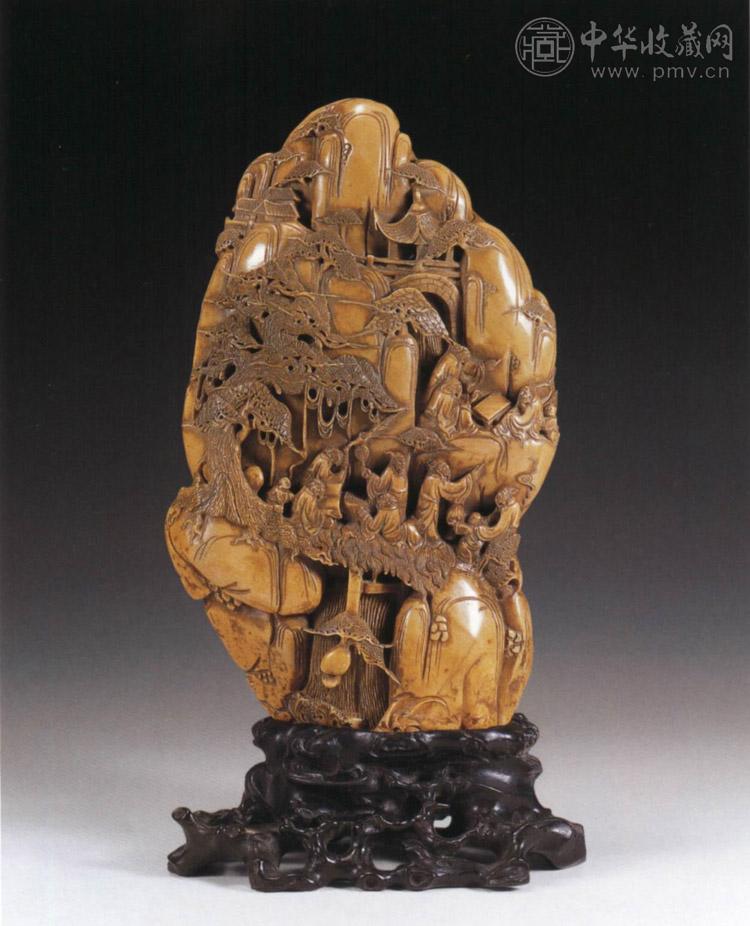 清道光 寿山石人物山子