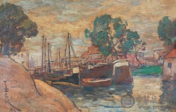 潘玉良 1942年作 风景 布面 油画