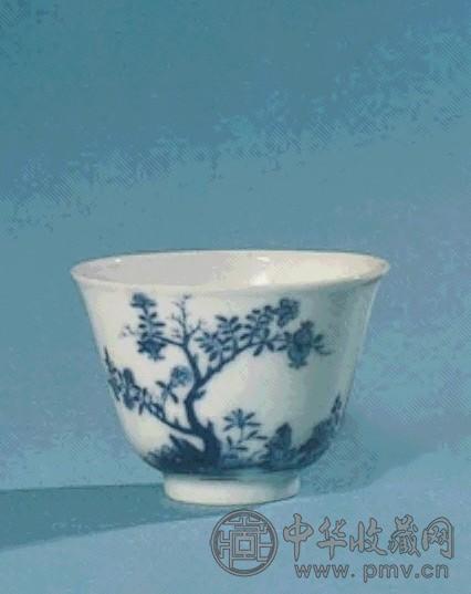 清康熙 青花花神杯(五月)