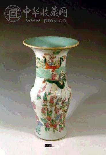 清 粉彩百子龙灯花觚