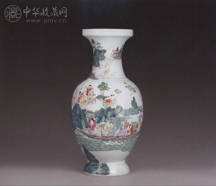 清乾隆 粉彩八仙人物图大瓶