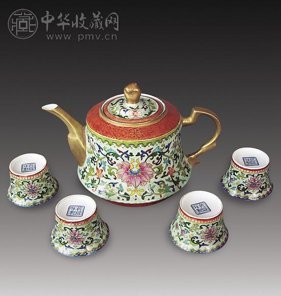 民国 珐琅彩茶具(1套5件)