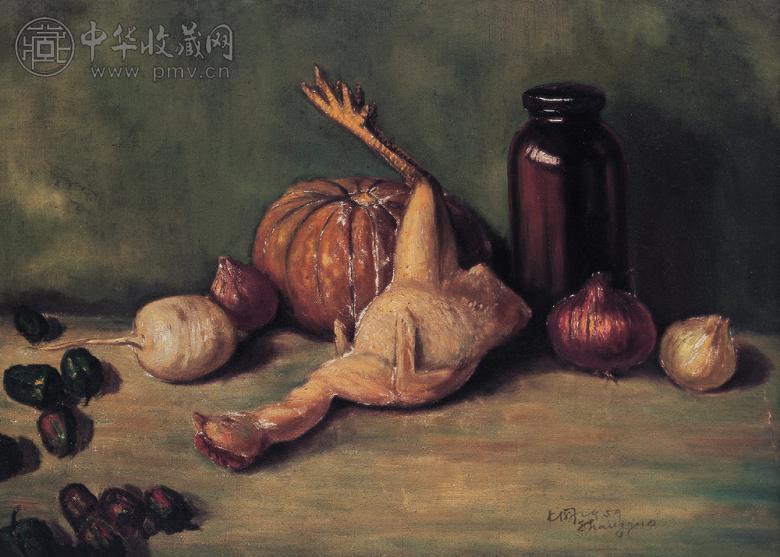 1989年制作 油彩 静物画 蔡上国1989年子鸡布面油画收藏资讯|艺术家|书画家|书画名人|书法家