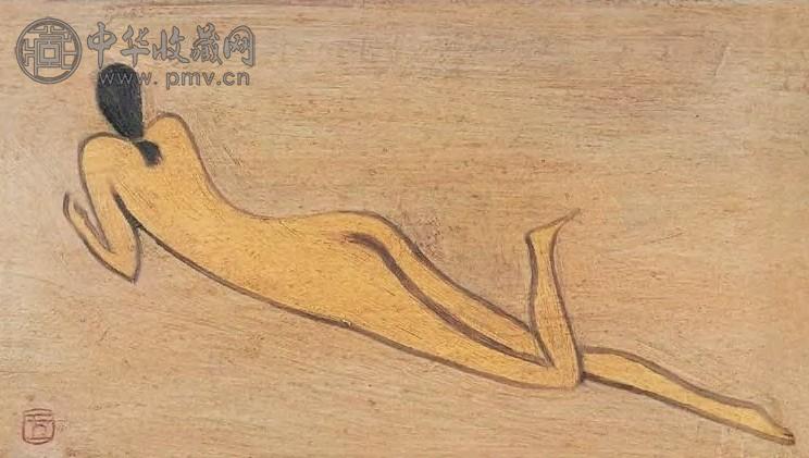 常玉 30-40年代 女人体 木板 油画