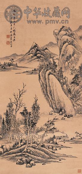 苍岩 山水 立轴 水墨纸本