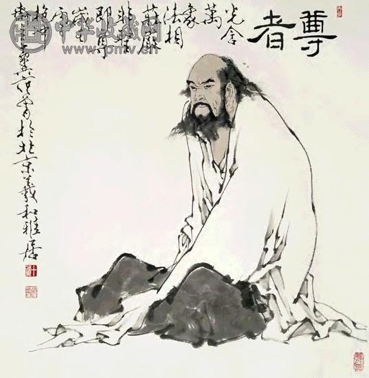 中国美術 肉筆保証 紙本鏡心 范曾 (人物画) 肉筆保證 現代中国画家