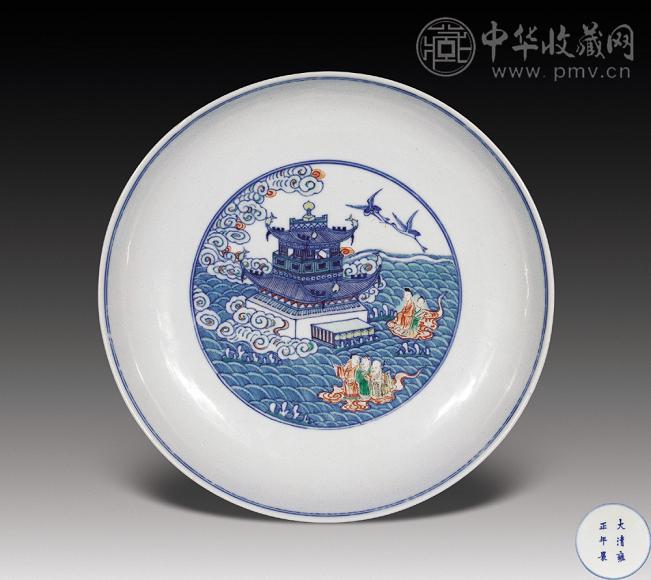 清 斗彩海屋添筹盘