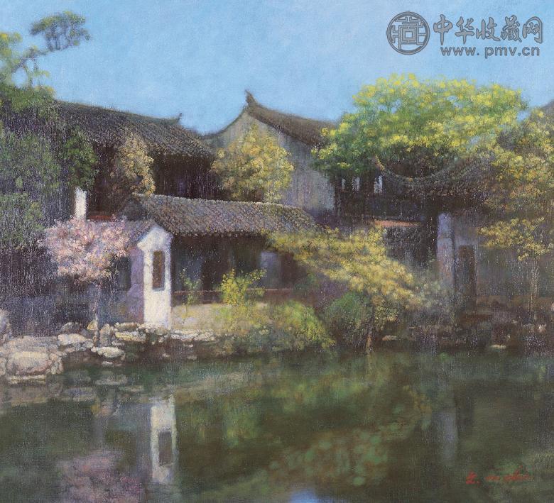 陈逸鸣 水乡 布面 油画