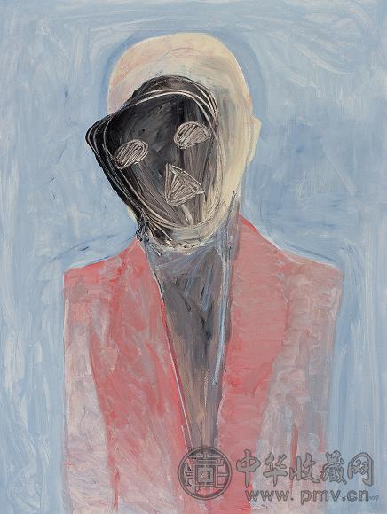 俞洁 2004年作 面具 纸板丙烯