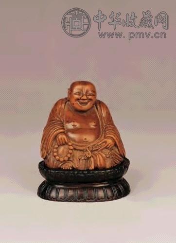 清 黄杨木雕弥勒佛
