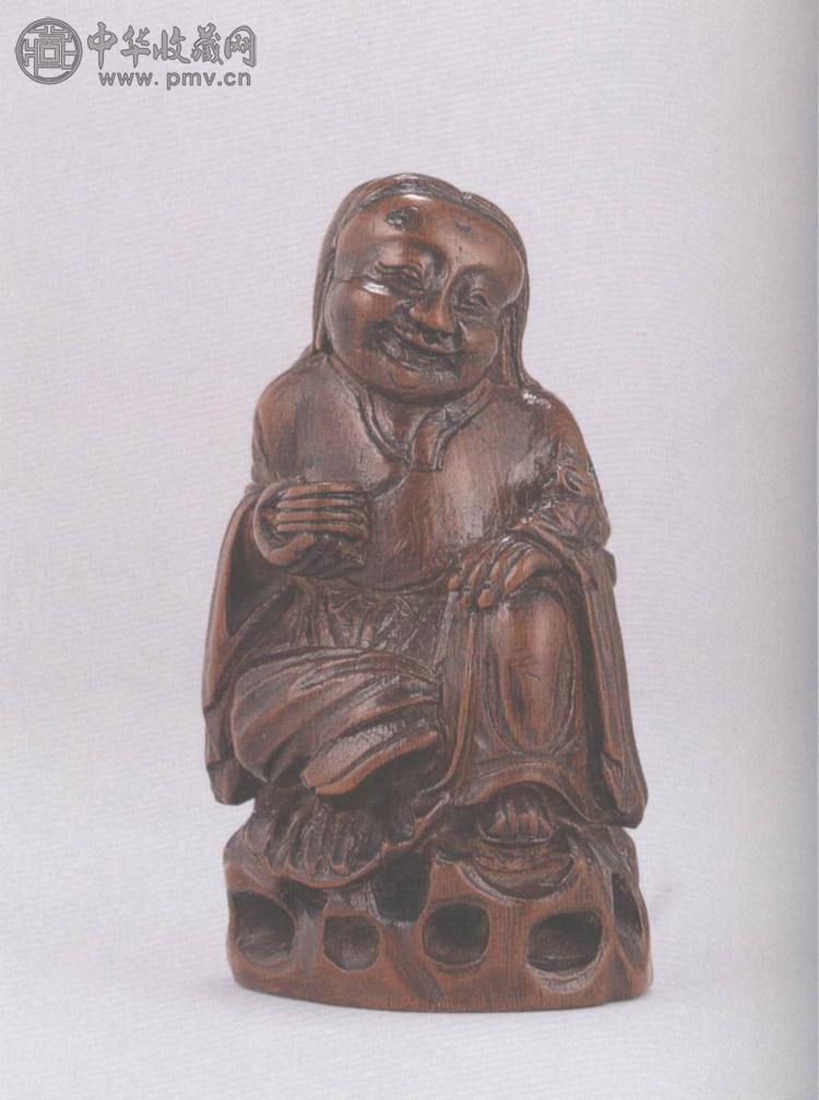 清 竹雕刘海戏金蟾像