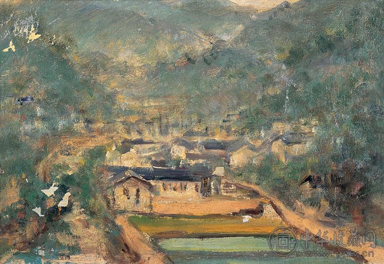 林达川 1963年作 风景 布面油画