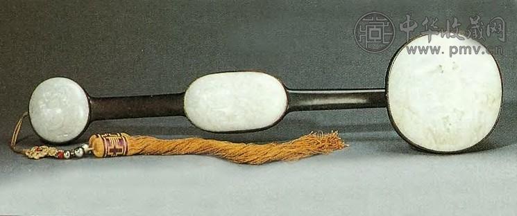 清嘉庆 镶白玉如意