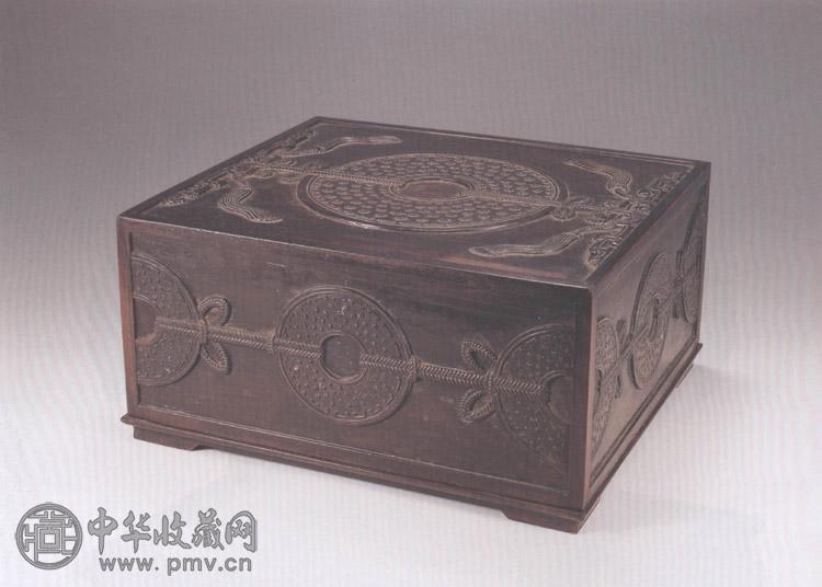 清乾隆 紫檀雕九璧宝盒