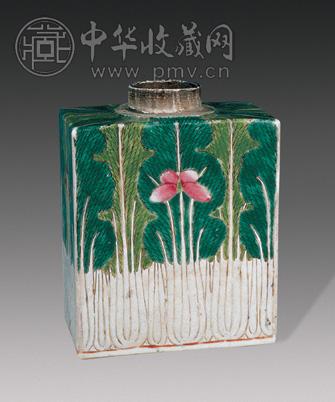 清粉彩白菜方茶叶罐收藏资讯|艺术家|书画家|书画名人|书法家