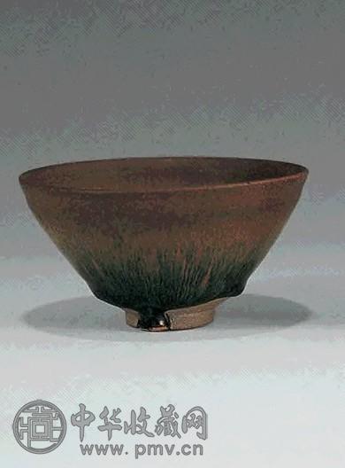 宋 建窑酱釉花斑盏