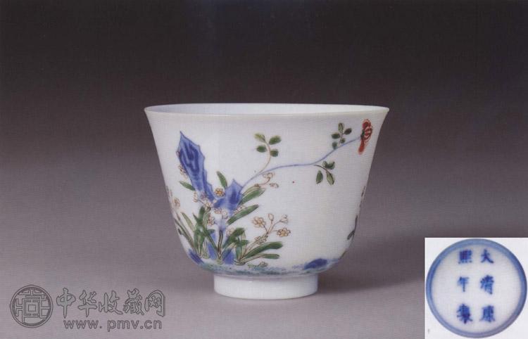 清康熙 五彩花神杯(月季)