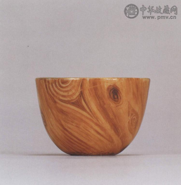 清乾隆 外木釉内金彩小杯