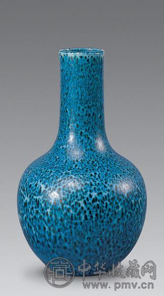 中国美術 紫斑釉 天球瓶 高17.5cm(LC124) 清中期孔雀绿釉天球瓶收藏资讯|艺术家|书画家|书画名人|书法家-中华收藏网