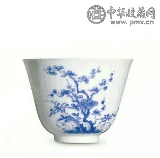 清康熙 青花花神杯