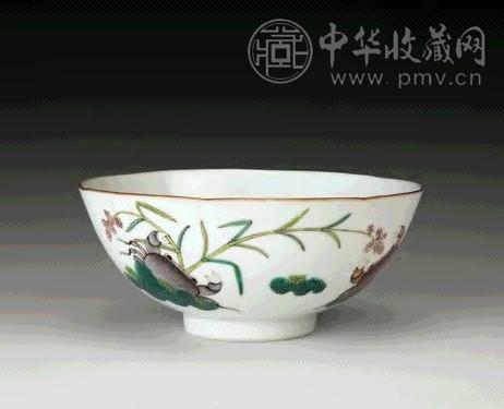 清道光 粉彩二甲传胪碗