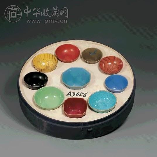 清中期 单色釉各式小杯(10件)