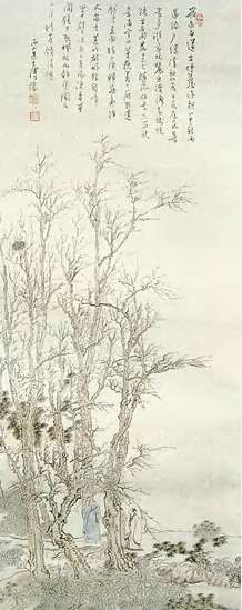 溥儒 寒林高士图 轴