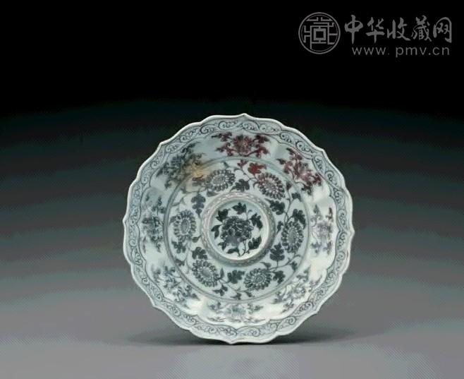 明洪武 釉里红盏托