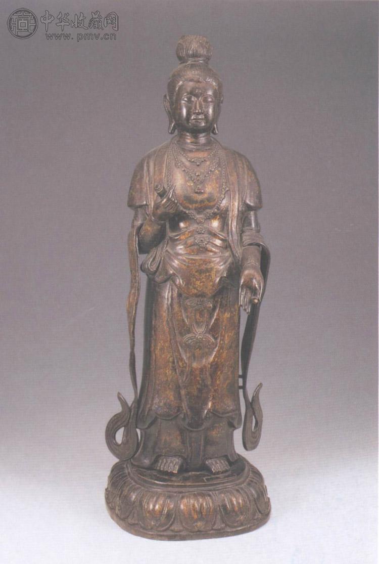 清中期 铜观音像