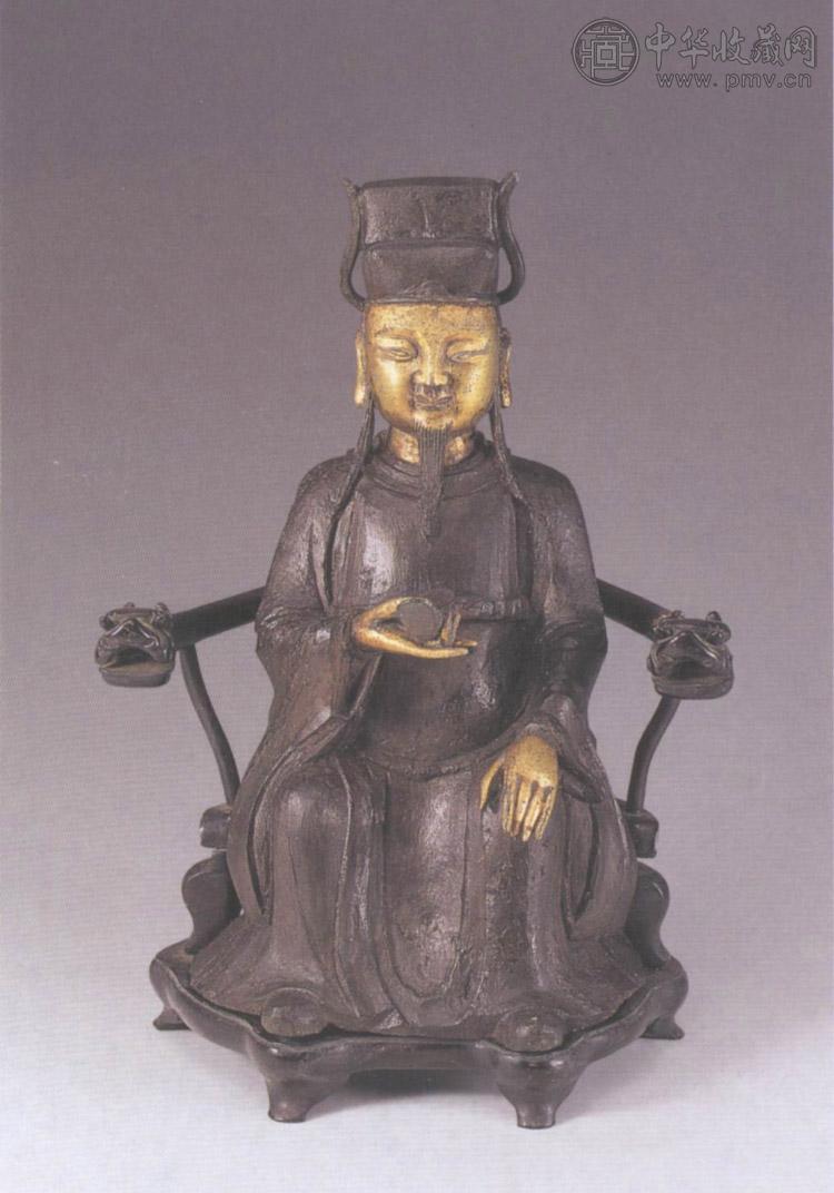 明 铜财神坐像
