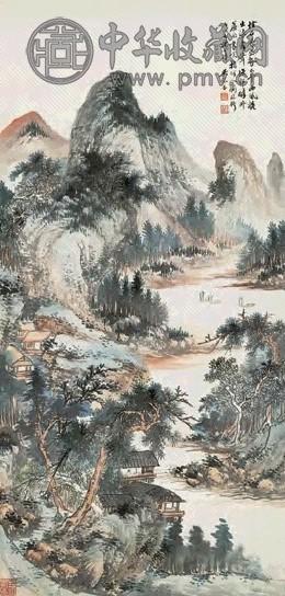 吴琴木 1946年 山水 立轴 设色纸本