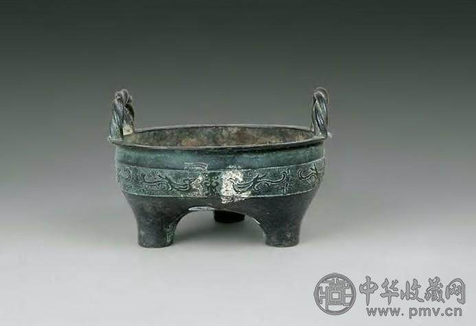 清 铜凤纹三足炉