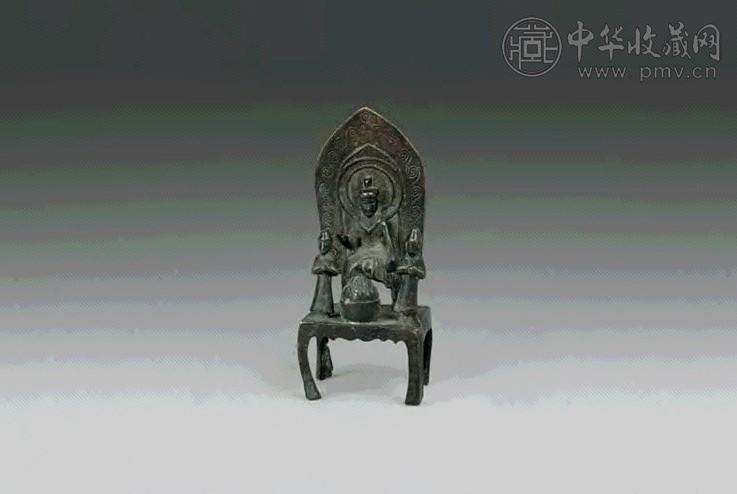 隋 铜带座佛造像