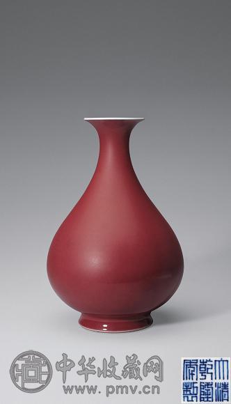 清乾隆 祭红玉壶春瓶