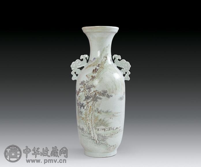 粉彩香山九老图赏瓶