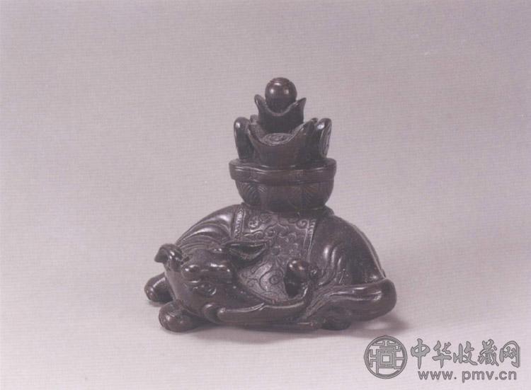 清 铜瑞兽瓬宝摆件