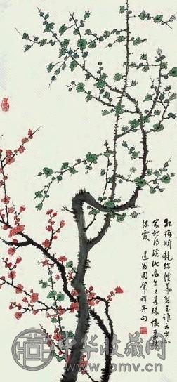 民国 周肇祥 梅花 镜心 设色纸本