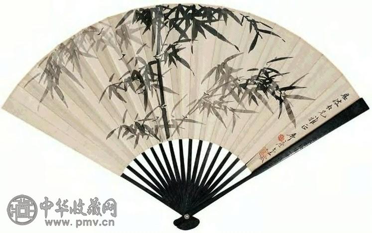 金钺 墨竹成扇 成扇 水墨纸本
