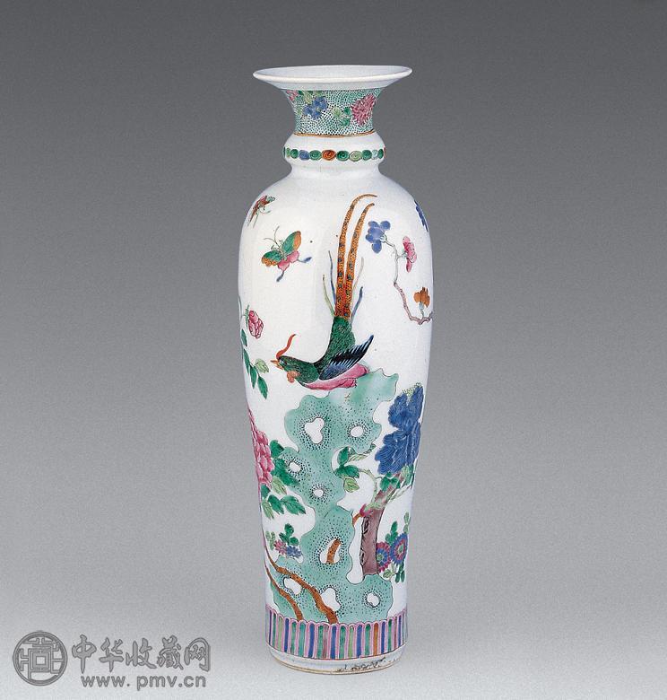 清光绪粉彩花鸟花瓶收藏资讯|艺术家|书画家|书画名人|书法家-中华收藏网