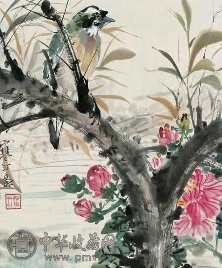 江寒汀 花鸟 镜心 设色纸本