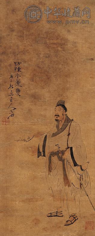 苏六朋 丙午(1846年)作 人物 立轴 设色纸本