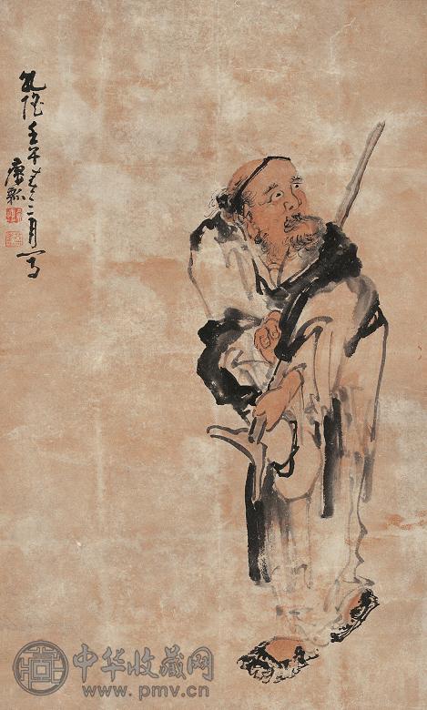 黄慎 铁拐李 立轴 水墨纸本