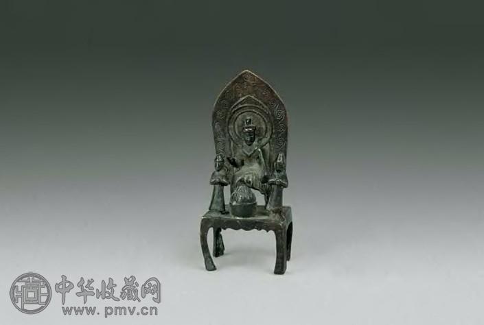 隋 铜带座佛造像