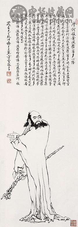 范曾 1989年作 达摩图 立轴 水墨纸本