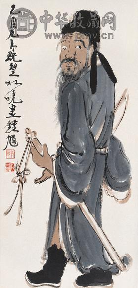 林晓 钟馗图 镜心 设色纸本