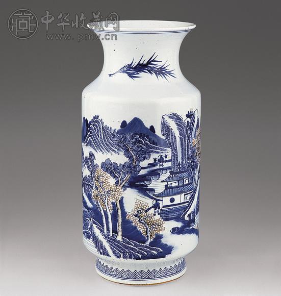 清青花釉里红山水纹灯笼瓶收藏资讯|艺术家|书画家|书画名人|书法家
