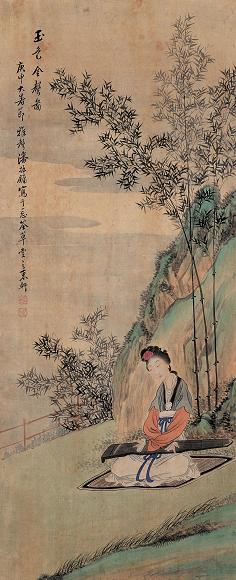 潘振镛 庚申(1920年)作 玉色金声 立轴 设色绢本