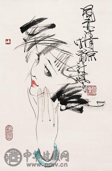 林墉 风亦清凉 镜心 设色纸本