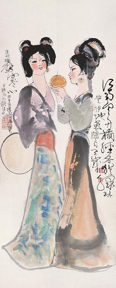 程十发 1984年作 橘颂 立轴 设色纸本
