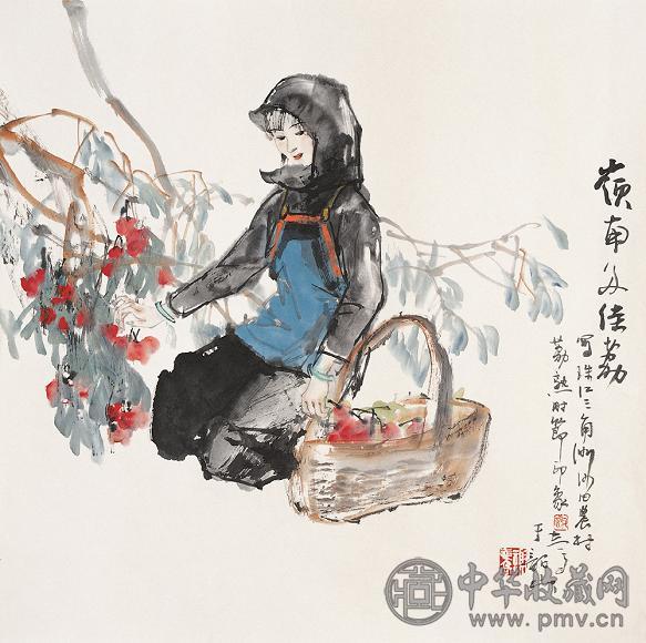 谢志高 岭南多佳荔 镜片 设色纸本